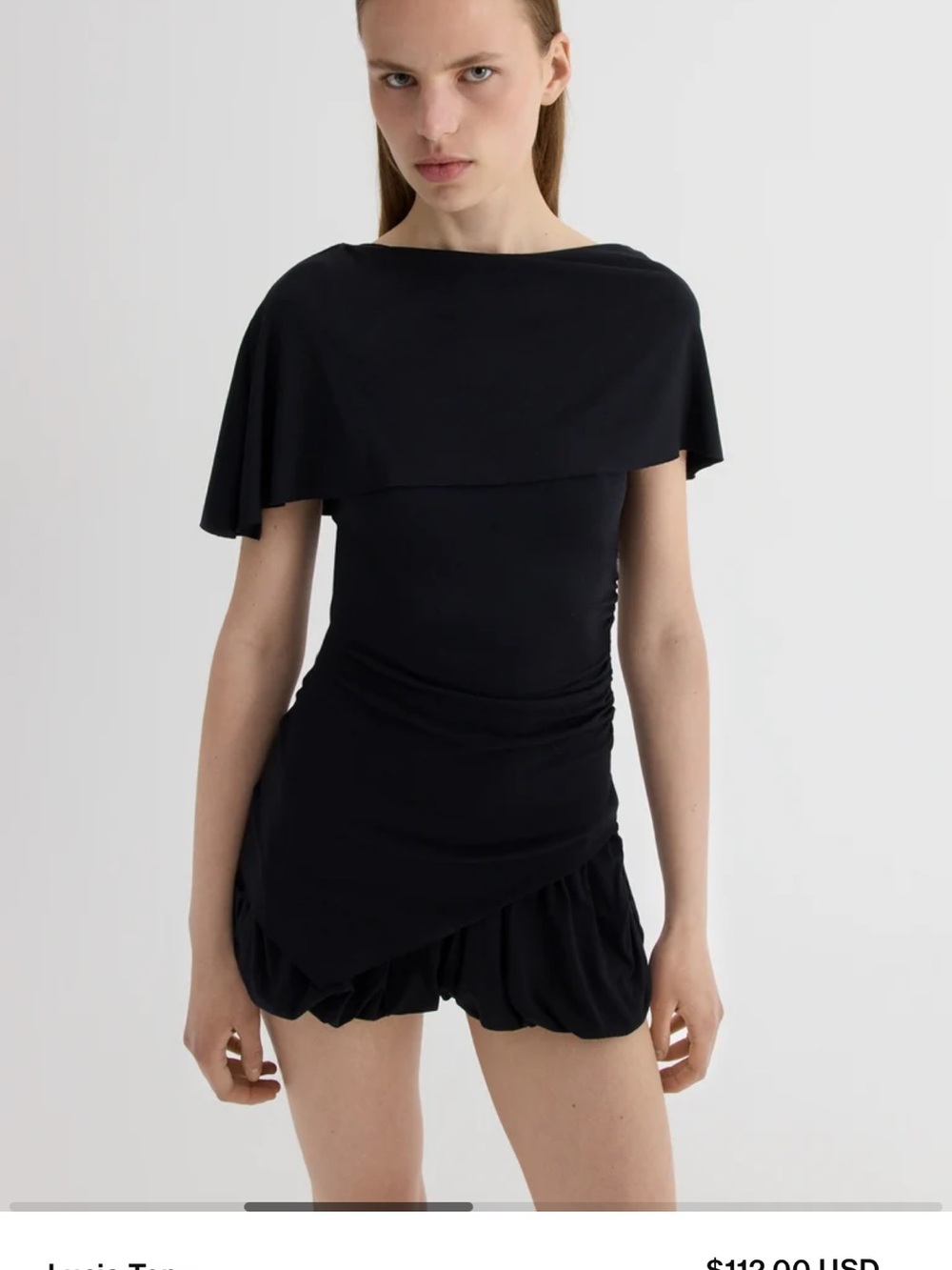 Gimaguas Lucia Black Off-Shoulder Top M